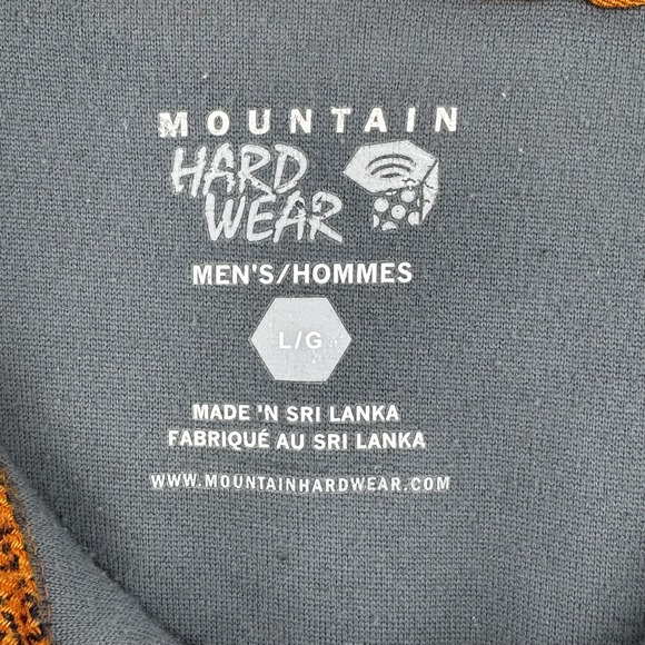 Mountain Hardwear Shirt Shacket Jacket Mens Large Orange Brown Plaid Snap Front - Picture 2 of 14